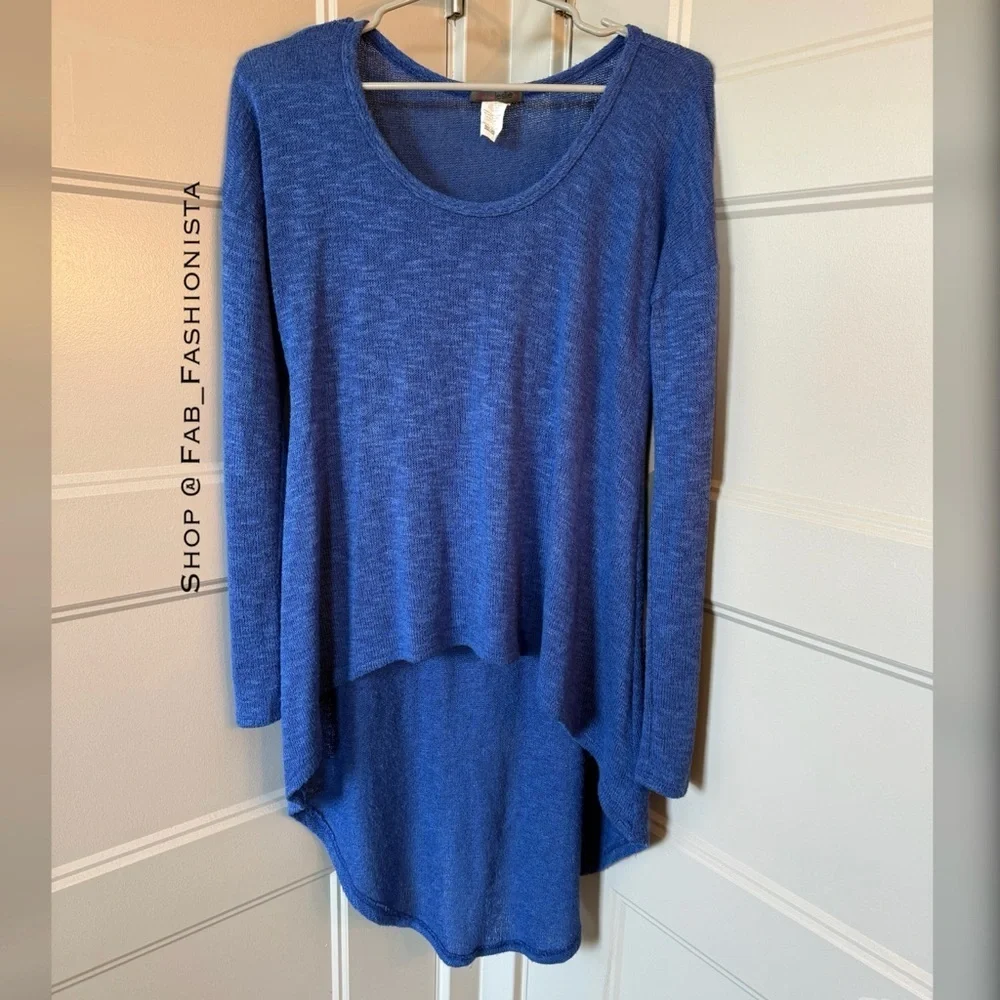 Joyce Leslie Elegant Blue Women's sweater Top Large